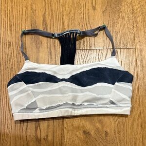Gray and Black Women's Sports Bra
